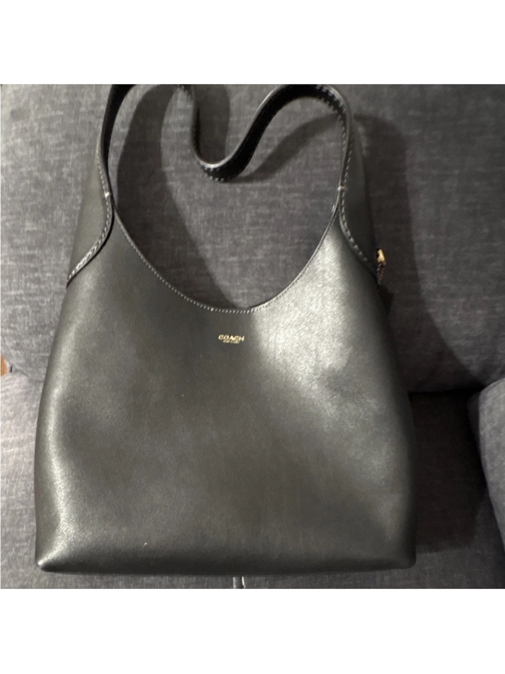 Coach Brooklyn Shoulder Bag 28, Black Leather  Brand New